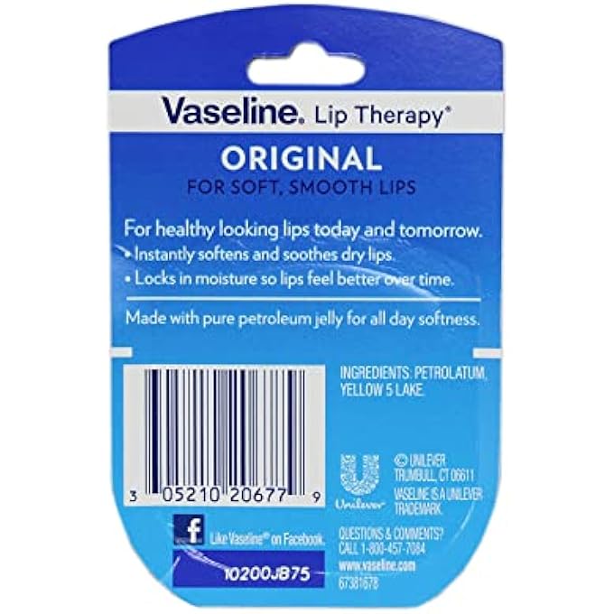 Vaseline علاج الشفاه الأصلي ميني، 0.25 أونصة (عبوة من 4) - Image 3